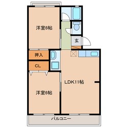 マンション110の物件間取画像